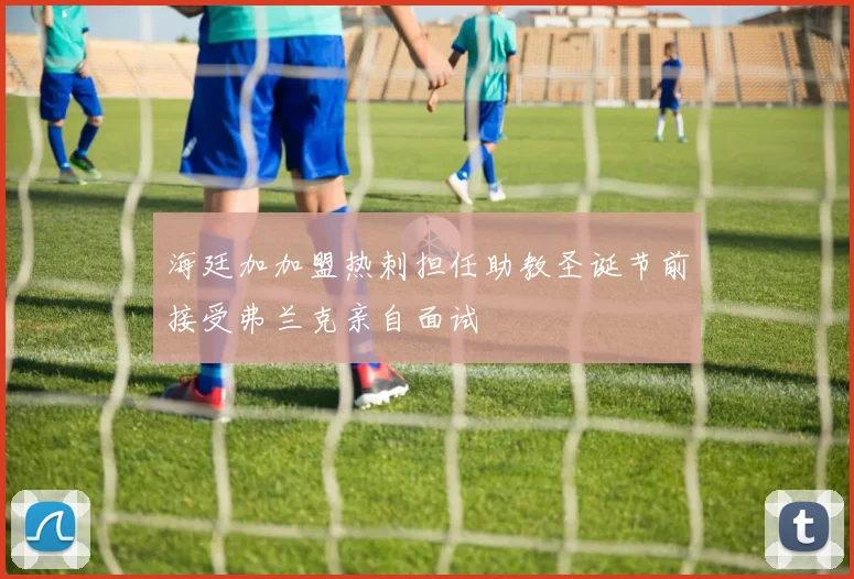 海廷加加盟热刺担任助教圣诞节前接受弗兰克亲自面试